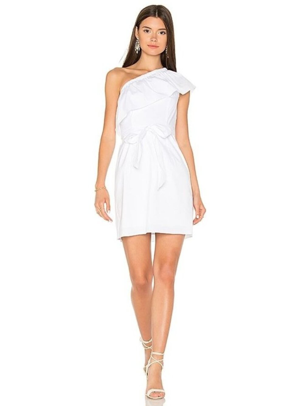 Milly Tara One shoulder Dress White Lace NWT 10 Fits 8 $455
